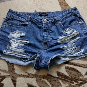 Y2K Ripped Jean Shorts